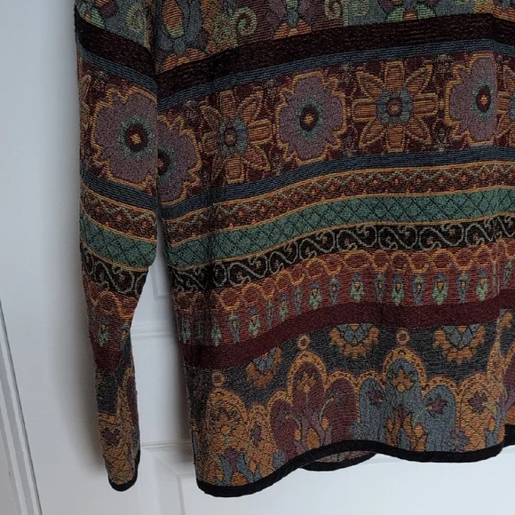 Women's Multicolor Patterned Jacket - Picture 6 of 7